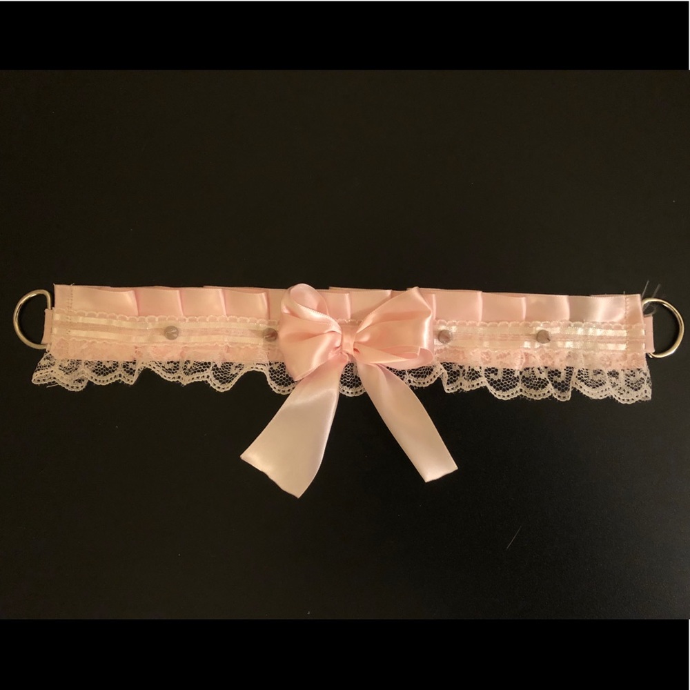 Ddlg / Petplay Pastel Pink Lolita Collar